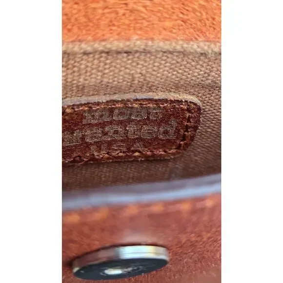 Montana West Leather Mini Crossbody Tobacco Brown Western Phone Bag - Picture 6 of 9